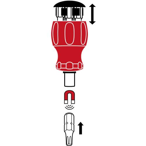 PB Swiss Tools 8453R-30V01 StarBee Interchangeable Ratchet Driver with Hex Set
