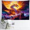Peak Fire Dragon Tapestry Wall Hanging Cartoon Kawaii Abstract Art Mysterious Witchcraft Hippie Dormitory Home Decor
