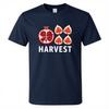 Harvest Letter With Pomegranate And Fig Graphic Tshirt Unisex Unisex Fall Season Cotton Tee Casual Short Sleeve Tops