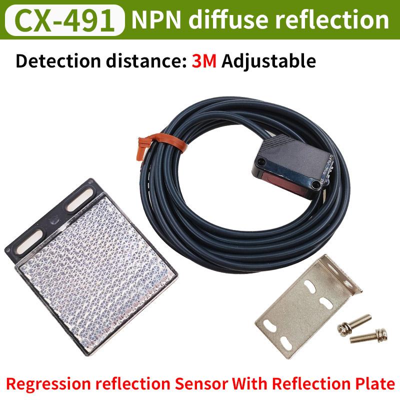 Red LED sensor photoelectric switch CX-441 CX-421 CX-481NPN PNP Diffusion Type Proximity Switch With Reflective Plate