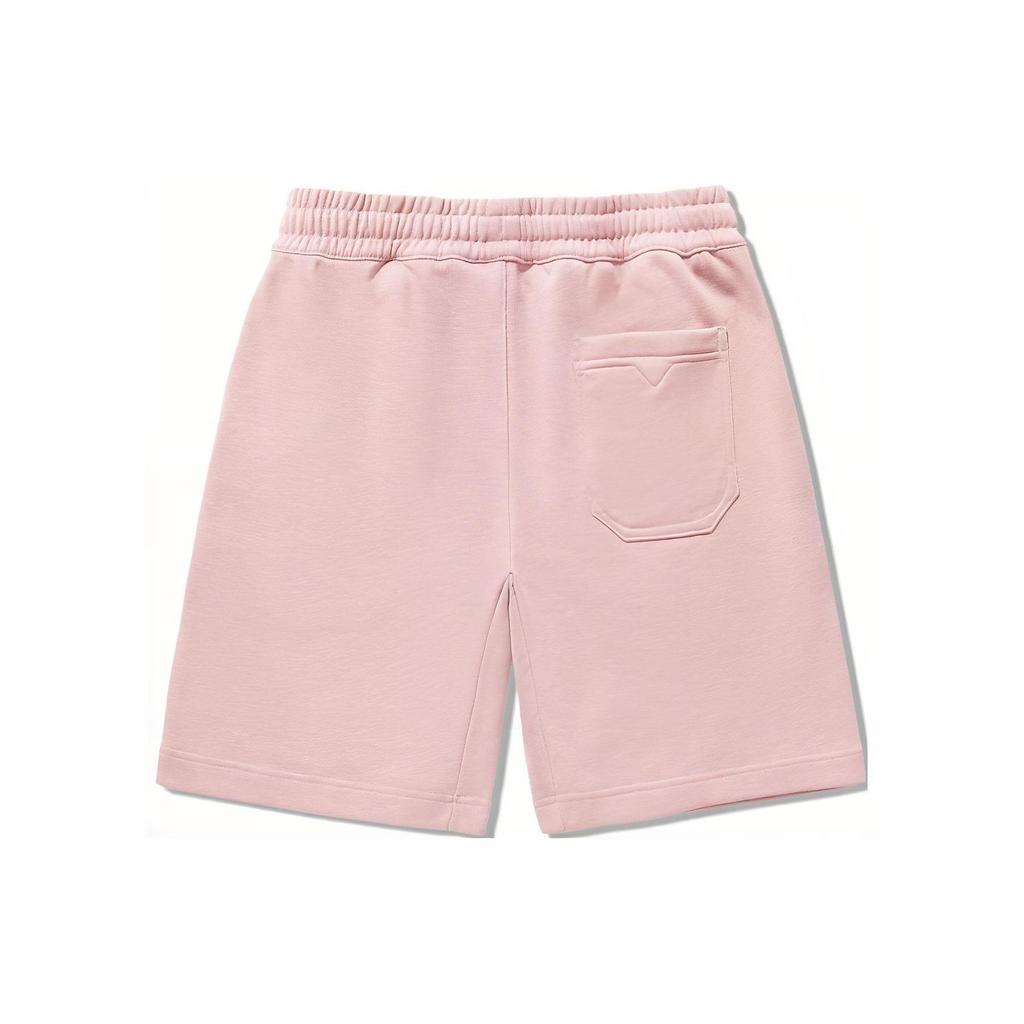 Li Ning X Jackie Chan Collaboration Kung Fu Series Solid Color Loose Fit Drawstring Mid Waist Casual Shorts Men shorts Soft-Pink-Purple AKSU147-3