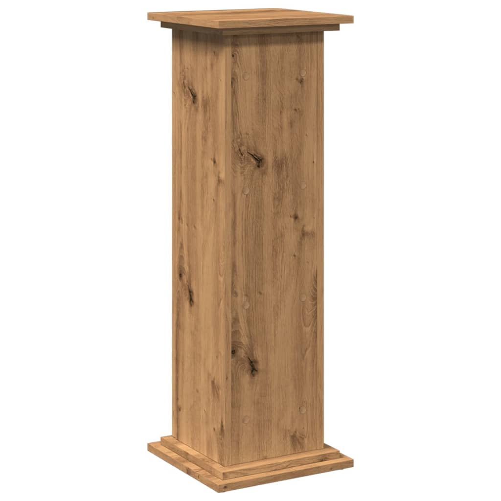 Plant Stand with Storage Space Artisan Oak Finish 31 x 30 x 90 cm Engineered Wood