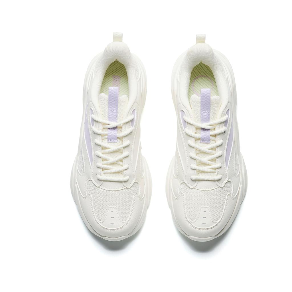 Anta Unrestrained Series Versatile Low-Top Casual Shoes Women sneaker Ivory-White Twilight-Purple 922638821-3