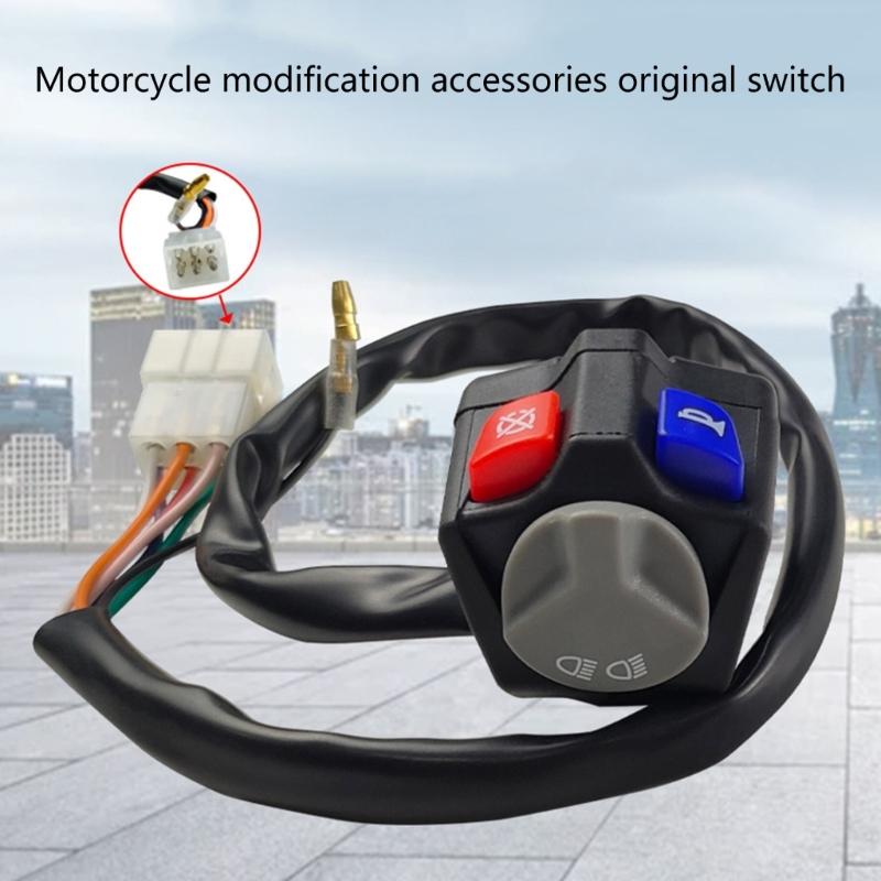 Motorcycle Starter Stop Button High/Low Beam Horn Switch Motorbike Accessories Combination Switch
