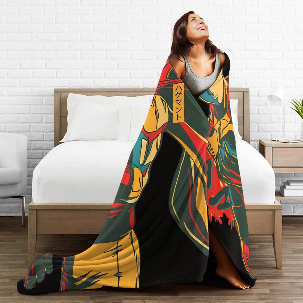 One Punch Man Saitama Anime Graphic Super Warm Blanket Picnic Plush Bedding Throws Print Flannel Bedspread Sofa Bed Cover