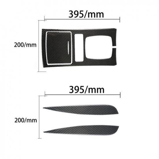 4Pcs Carbon Fiber Console Gear Shift Kit Cover Trim For Infiniti FX35/37/50 QX70