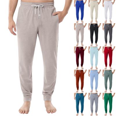 Calças Casuais Masculinas com Cordão, Bolso e Punho para Casa/Dormir