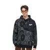 Li Ning Badfive Letter Logo All Over Print Drawstring Long Sleeve Sweatshirt Unisex Sweatshirt Black AWDR781-3