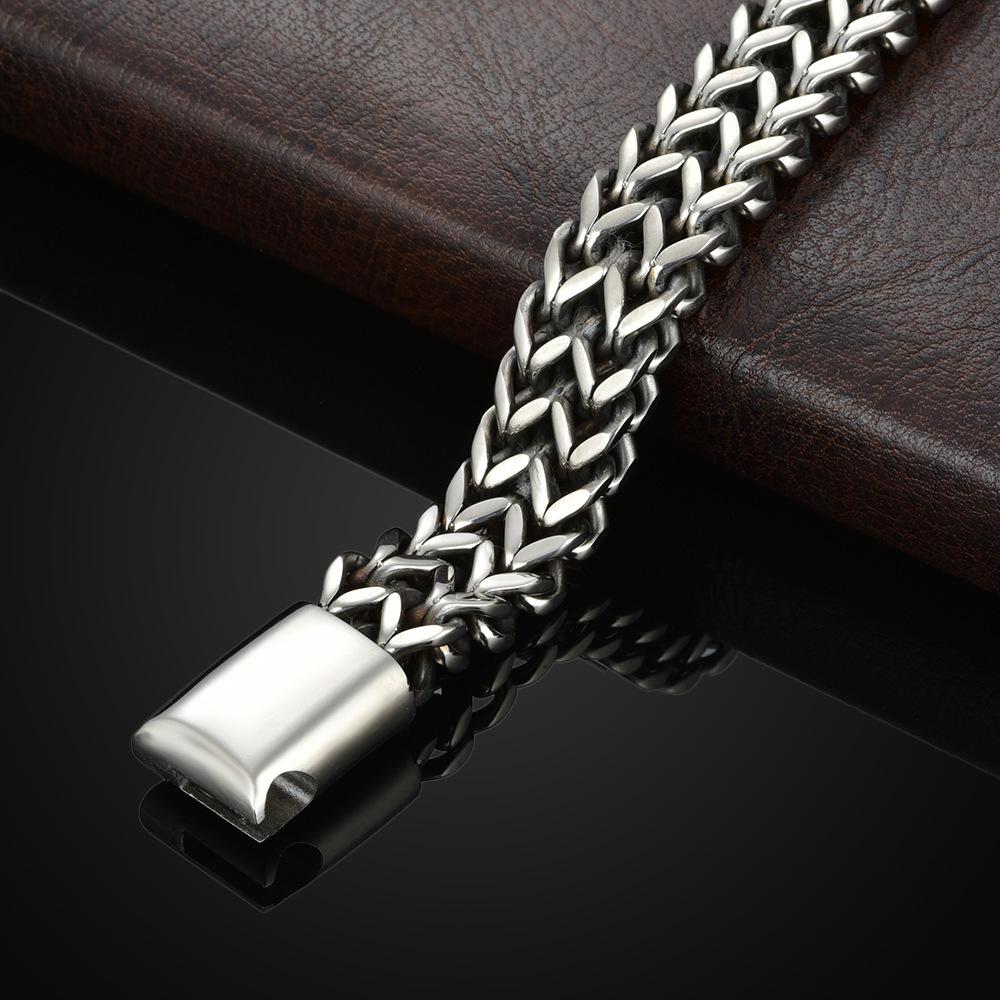 Titan Stahl Schlangenkette Magnetschnalle Herren Schmuck Armband Armreif Modeschmuck