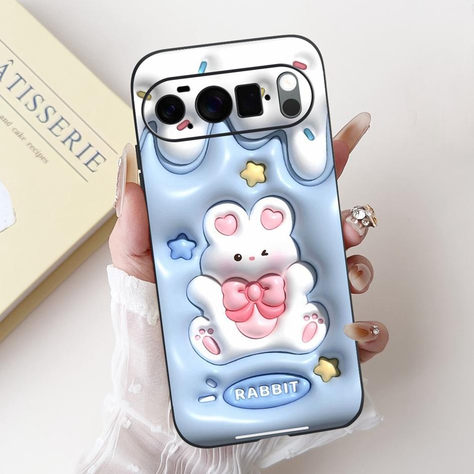For Google Pixel 10 Case Pixel 10 Pro Cover Cute Rabbit Panda Cat Soft Silicone Matte Phone Cases For Google Pixel10 Pro XL Etui