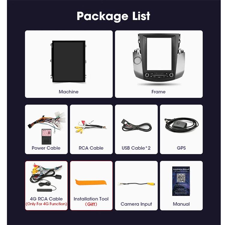 Toyota RAV4 Android GPS Navigation Smart Control with HD Reversing Camera and CarPlay Compatibility