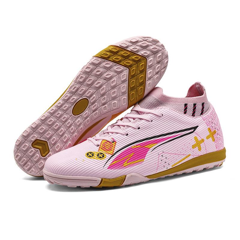 Spot 2025 New Graffiti Kids and Youth Soccer Boots Spike Broken Nail Competition Training Artificial Grass