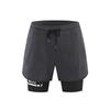 Men's Double-Layer Quick-Dry Three-Quarter Running Shorts - Anti-Exposure Fitness Pants for Summer 2023