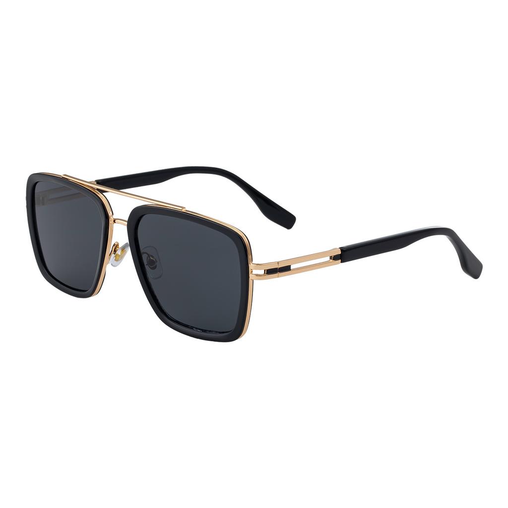 JYL TS Men's Retro Double-Bridge - Square Unique Sun Shades CY-98377