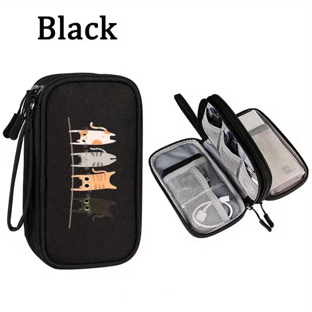 Double-layer Storage Bag Multifunctional Travel Handbag Fashion Digital Accessorie Bag