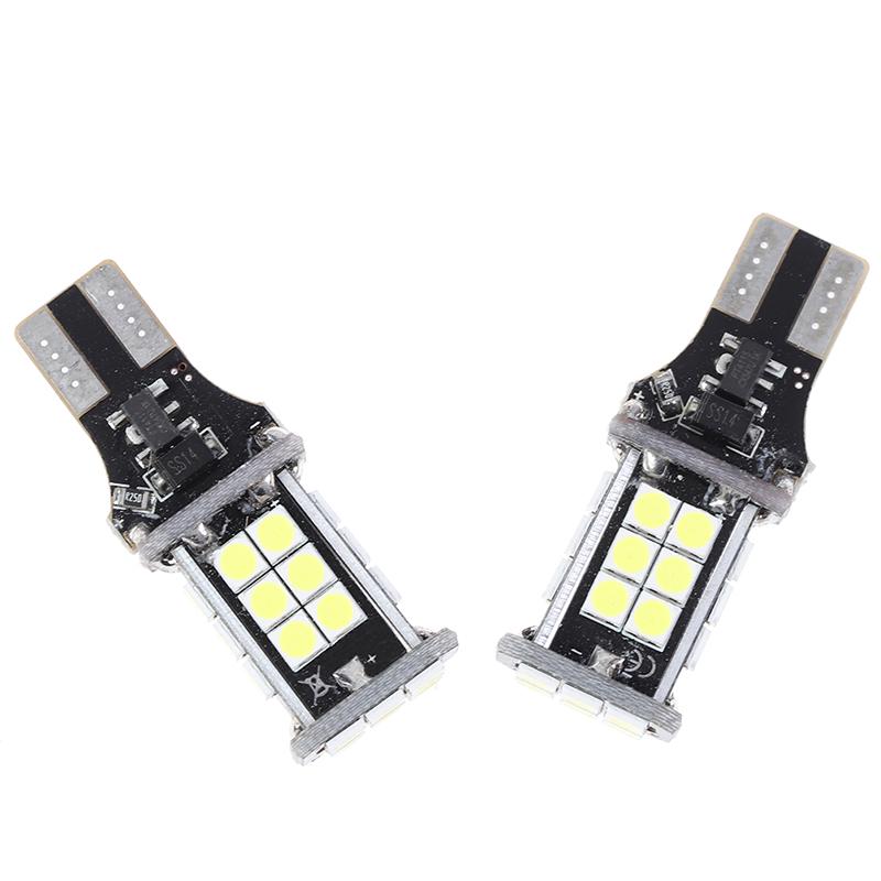 2Pcs T15 W16W 24 SMD 3030 921 912 LED Car Backup Reverse Light Bulb White
