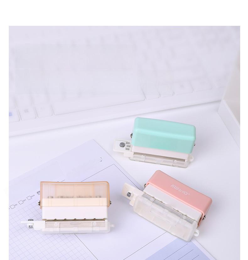 Kede You Six-Hole Portable Mini Puncher - Cute Manual Multi-Hole Student Stationery.