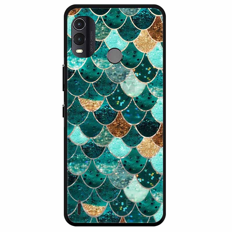 Soft Silicone Cover For Nokia C22 Case 2023 TPU Wolf Lion Painted Black Phone Coque for Nokia C22 C 22 4G Black For NokiaC22