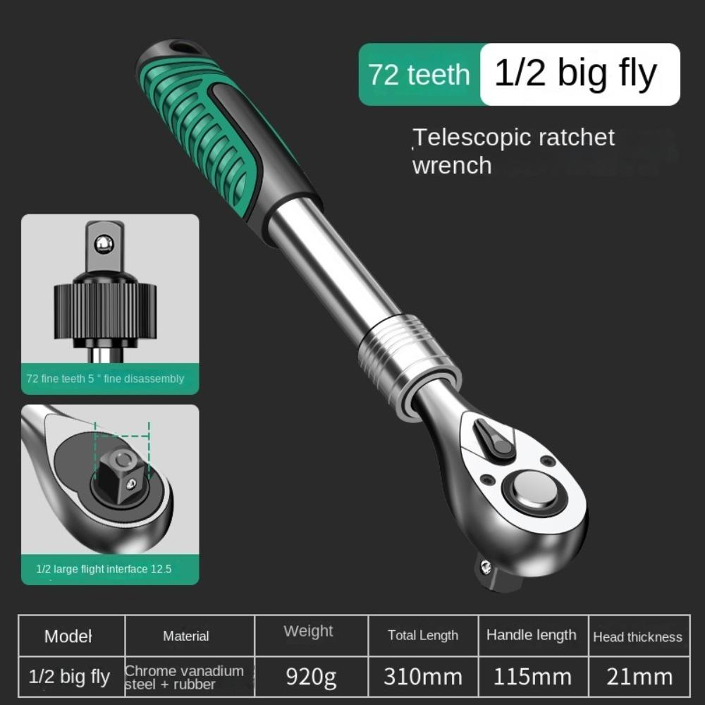 Chrome Vanadium Steel Ratchet Wrench 72 Teeth Socket Spanner New Right Angle Wrench Home