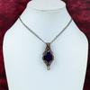 Purple Fire Labradorite Pendant Copper Wire Wrapped Pendant Handmade Elegant Pendant Natural Gemstone Pendant Copper Jewelry Gifts For Wife
