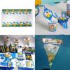 Pokmon Pikachu Complete Party Set With Paper Banners Plates Hats For Kids Birthday Decorations