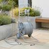 Hose Cart 45 m Hose Reel with 2 Spray Patterns, Tap Adapter Crank 2 Wheels 45 x 44 x 78 cm Gray