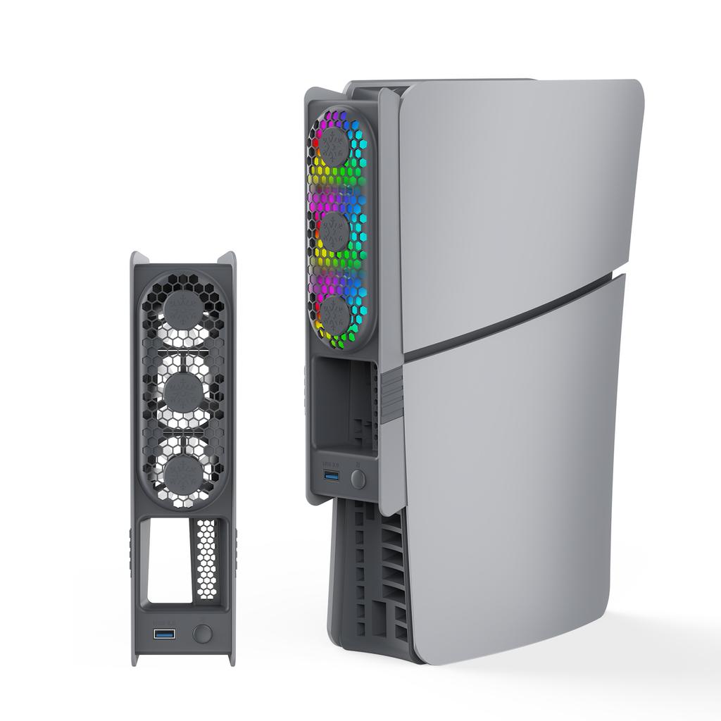 For PS5 Pro/PS5 Slim Cooling Fan External Fan Cooler Quiet Cooler Fans for 5 Pro/Slim Disc & Digital Edition