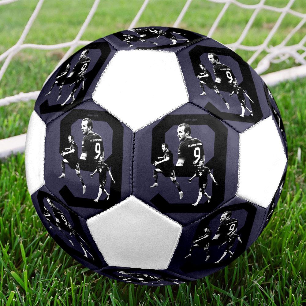 Kane9 Printed Size 5 Soccer Ball, Machine-Stitched PVC, Durable & High Bounce, All Ages Fit, fan merchandise, matches & outdoor use.