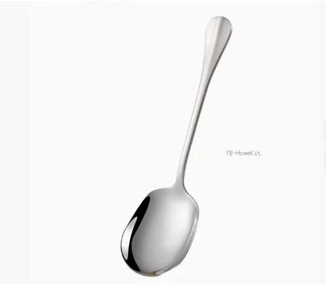 

Stainless Steel Large Serving Spoon Ergonomic Metal Kitchen Utensil for Rice Salad Pasta