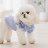 Spring Summer Dog Lotus Leaf Lace Cartoon Small Dog Teddy Vest Cat Small Fly Sleeve Bipod Pet Clothes