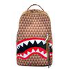 Shark Print Student Backpack, Large Capacity, Trendy, Fun, and Fashionable