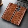 Crocodile Genuine Leather Flip Case For Infinix Zero 20 30 40 X Pro Neo Ultra 4G 5G 2022 2023 Wallet Cover Cases Scratch Proof