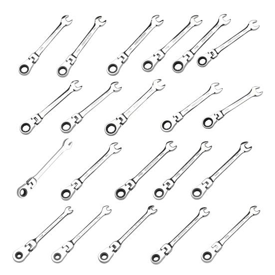 Ratcheting Combination Wrench Spanner 180-Degree Variable Angle Design Rust-resistant Quick Manual Ratchet Wrench