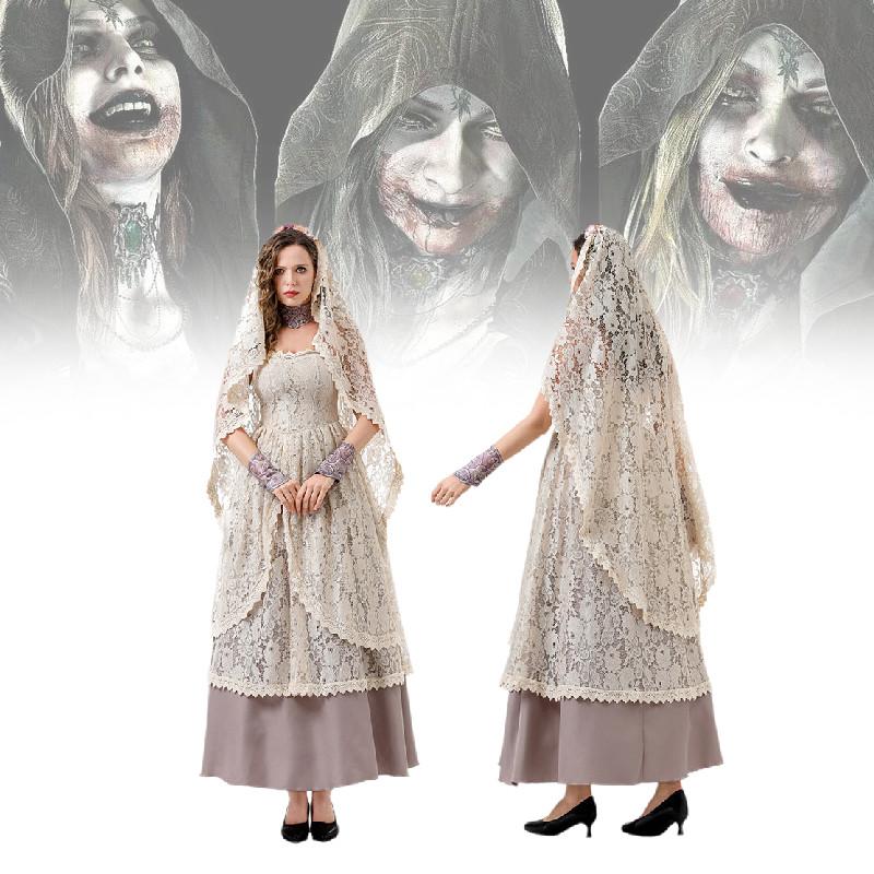 Village Vampire Angie Brides Cosplay Costume Party Stage Performance Dress Lace