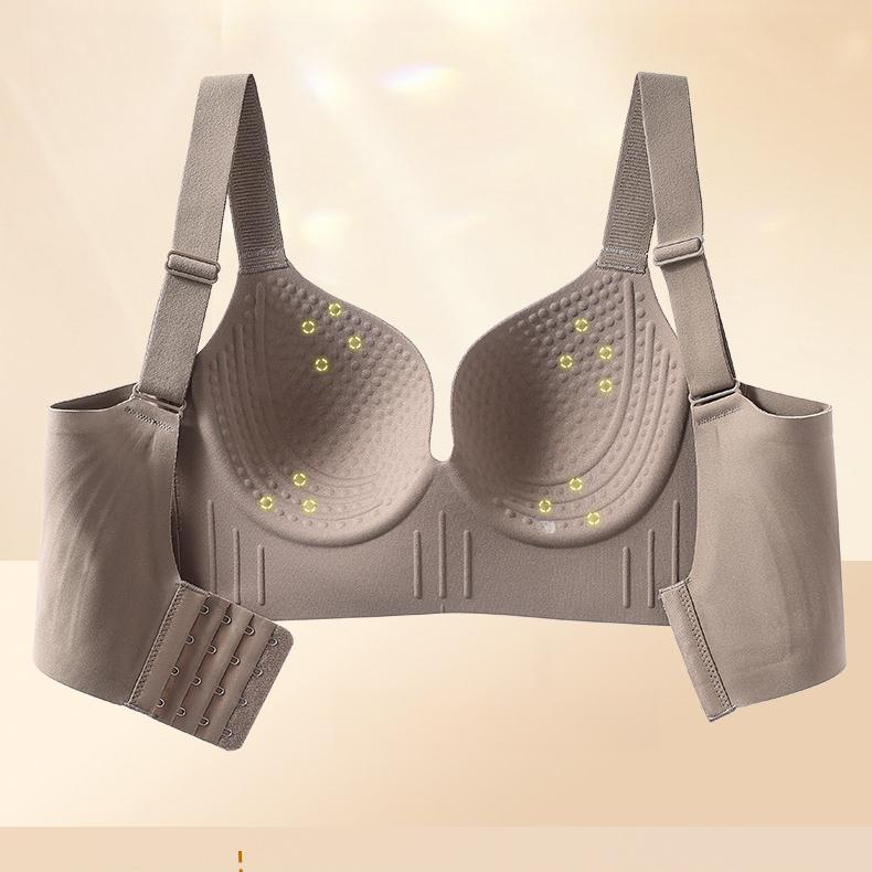 Large Size Push Up Bra Women's Thin Underwear Women's Full Cup Bra No Steel Ring Bra Adjustable Anti Sagging Bra