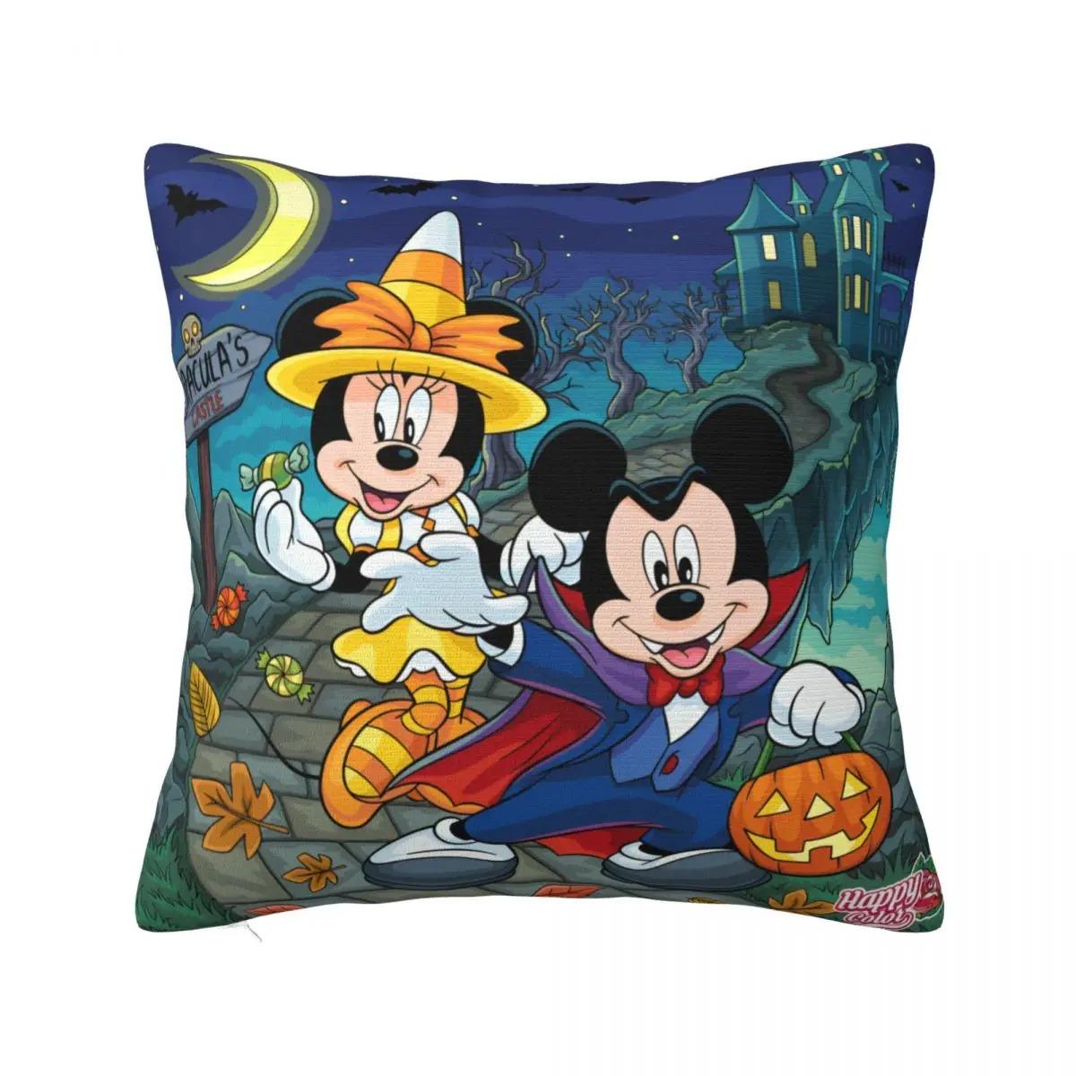 Микки Хэллоуин Наволочка Винтажная Квадратная Подушка Вечеринка Домашний Декор 16x16Inch