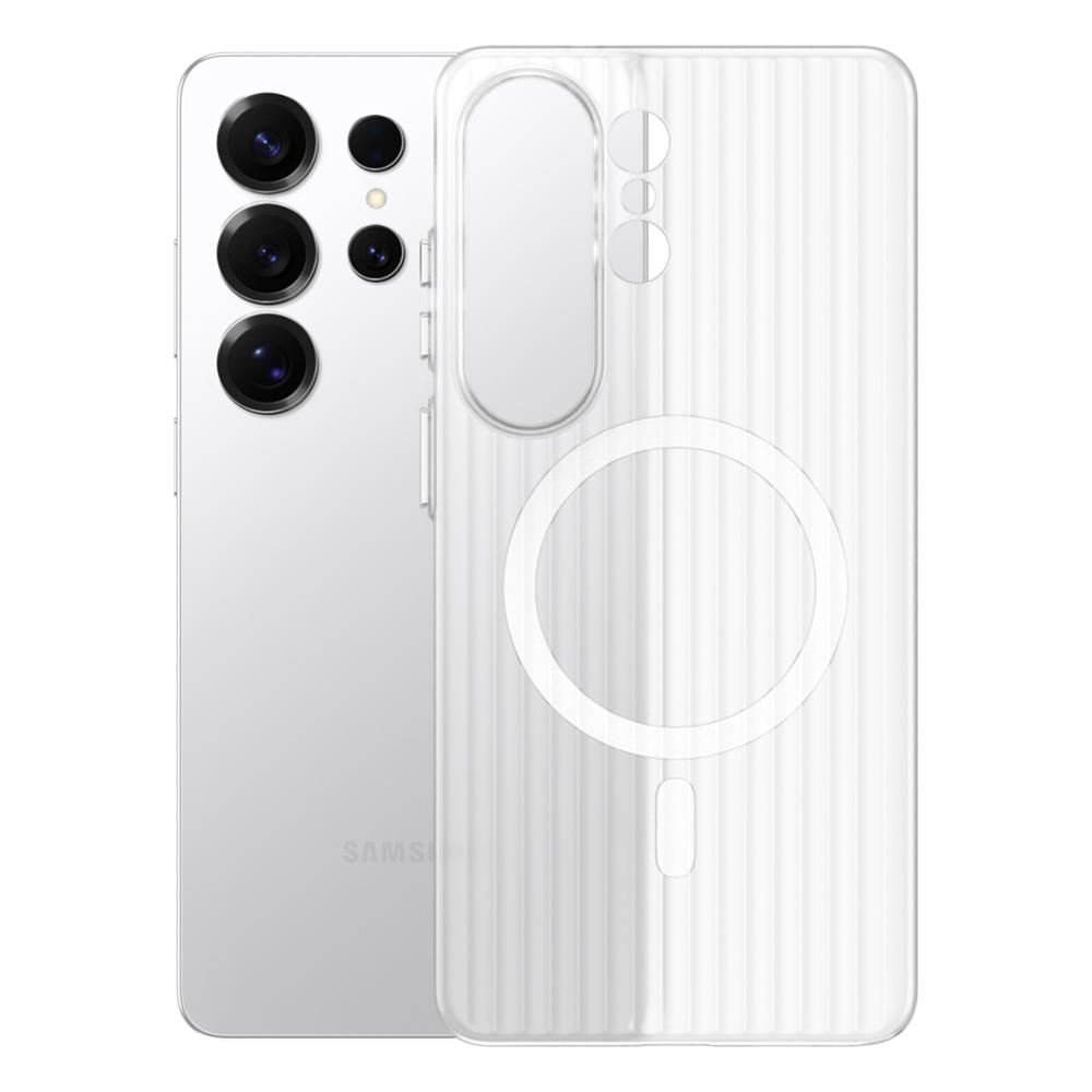 Luxury for Magsafe Frosted Case for Samsung Galaxy S25 S26 Ultra Edge S23 S24 Plus Magnetic Wireless Charging Hard PC Thin Cover