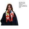 Women Scarf Cartoon Fox Design Faux Cashmere Soft Warm Scarf Autumn Winter Long Scarf Versatile Clothing Accessory