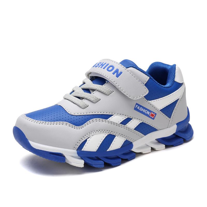 Boys Shoes 2025 New Autumn Leather Blade Shoes Non-slip and Wear-resistant Children's Large Cotton Sports Shoes Breathable Mesh Shoes
