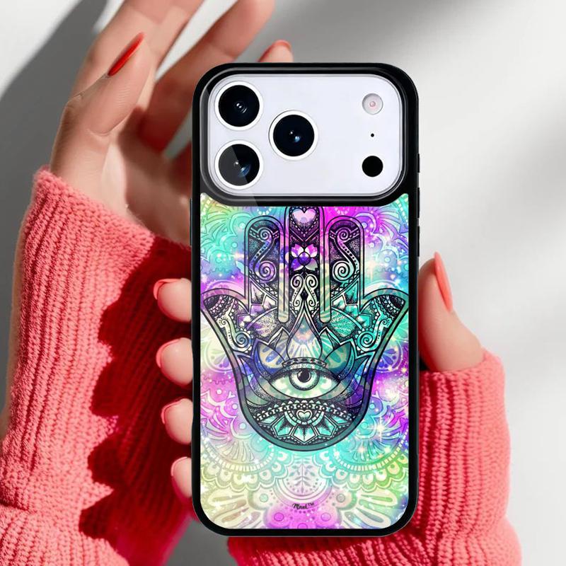 Hamsa hand Aesthetic Phone Case for iPhone 17 16 15 14 13 Pro Max Back Cover for 12 11 Pro Coque