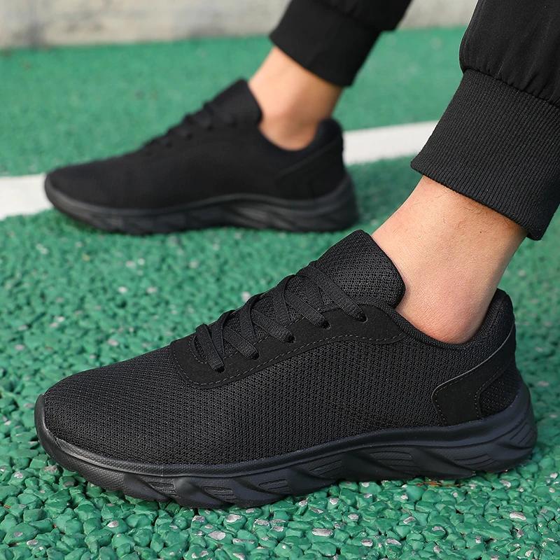 Summer New Mens Running Shoes Comfortable Lace-up Lightweight Gym Casual Jogging Shoes Tenis Outdoor Slip on Walking Sneakers