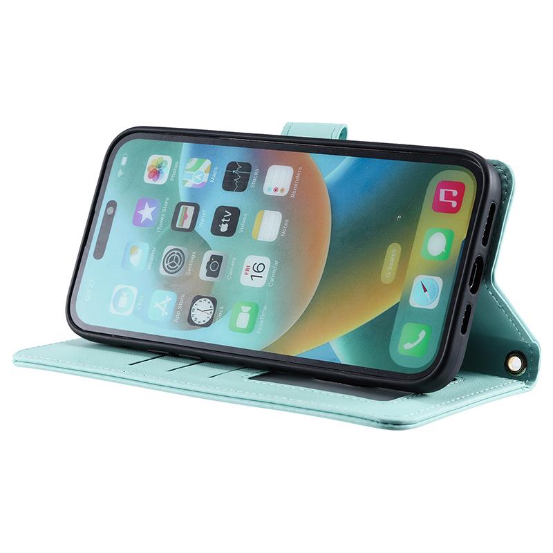 VIVO Lederhülle: Magnetisches Flip-Cover mit Kartenfächern für Samsung, Xiaomi, Huawei, iPhone