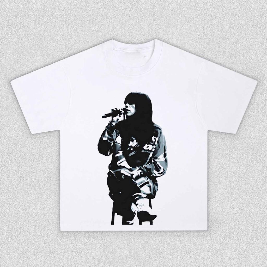 Billie Eilish Y2k Graphics Cotton Unisex Shirt 2026 New Short Sleeve Unisexs Womens Fashion Hiphop 2026 Summer Tshirt Fan Gifts