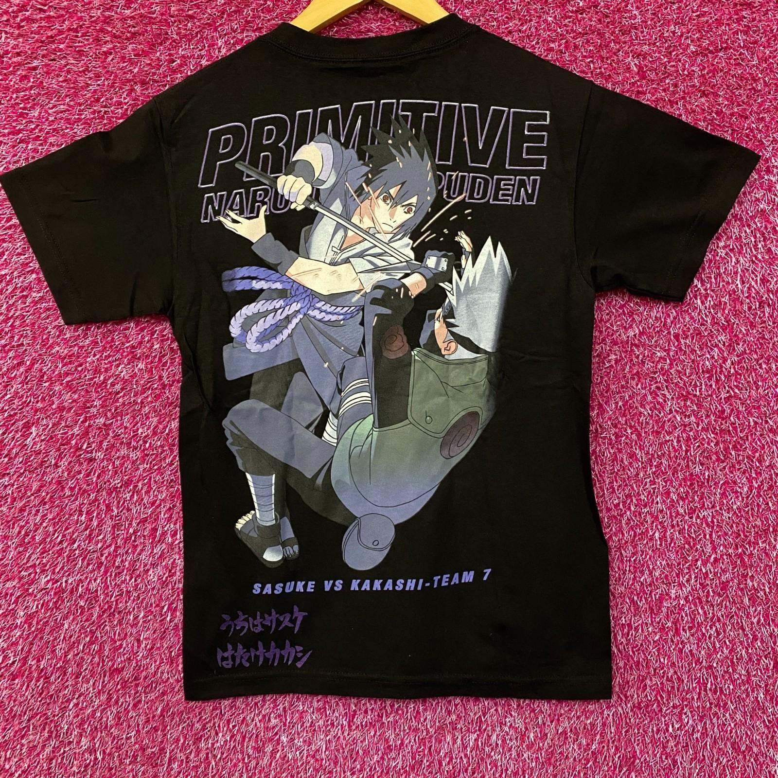 Primitive x Naruto Shippuden Sasuke vs. Kakashi - Team 7 100% Cotton T-shirt Mens Tees Top L