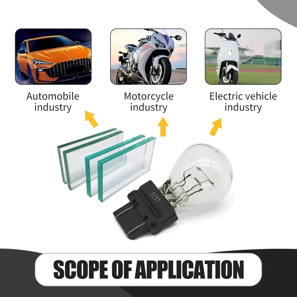 10 Pack Car Trument Light Bulb, 3157 Brake Light Bulb, 12V 21/5W Automobile Lighting Replacement Accessory, Universal For Most Cars, Trucks And Vans