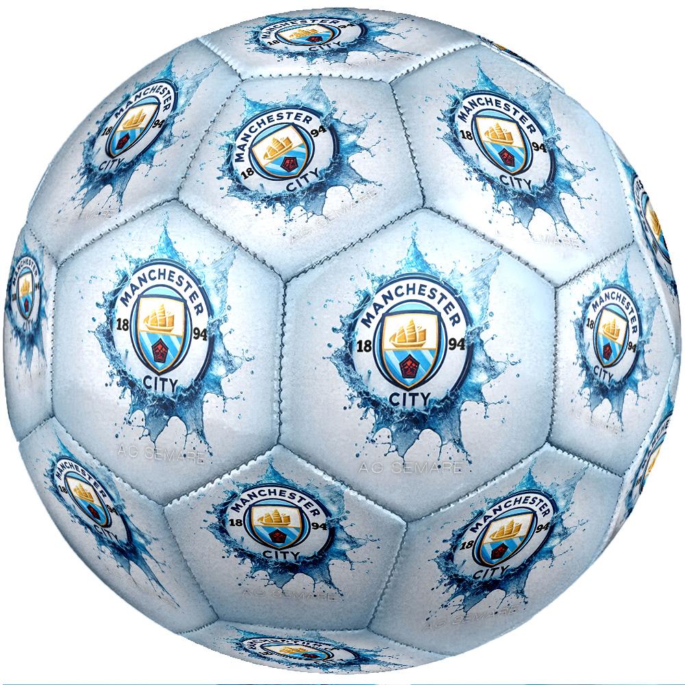 Ballon de Football de Match Taille 5 Thème Manchester City Professionnel Extérieur Football Doux Toucher Ballon d'Entraînement