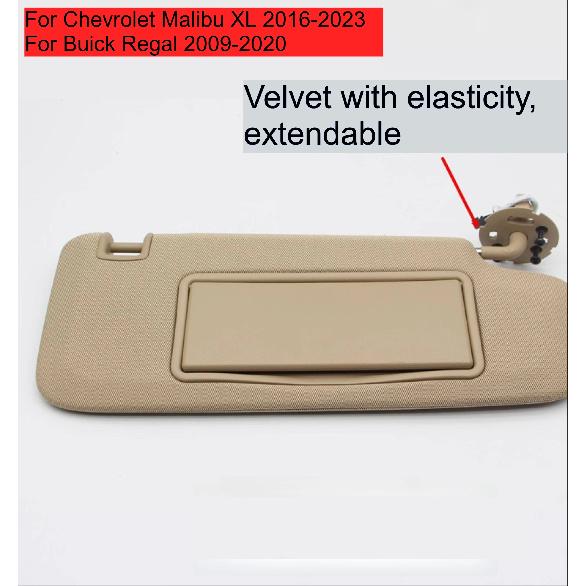For Chevrolet Malibu XL 2016-, For Buick Regal 2009- LaCrosse, Left Right Car Sun Visor Makeup Mirror Baffle Interior Re