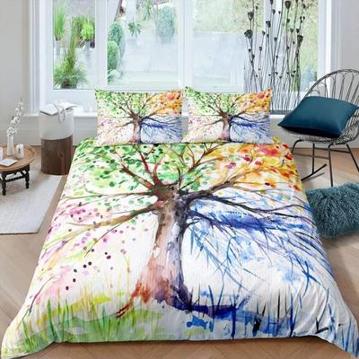 Tree Of Life Duvet Cover Set Polyester Comforter Cover King Queen Full Size For Kids Boys Girls Bedding Set With Comforter Cover