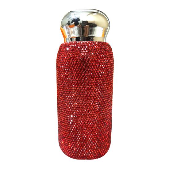 Rhinestone Thermal Cup Stainless Steel Mini Insulated Bottle Portable Bling Travel Mug Luxury Gift for Women