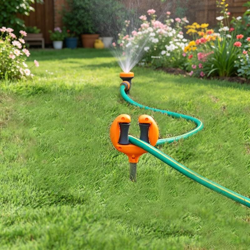 Abs Gartenschlauch-Führungshaken Wasserschlauch-Positionierhalterungsrolle Hof Rasen Bewässerungsschlauch-Spike Gartenbewässerungszubehör